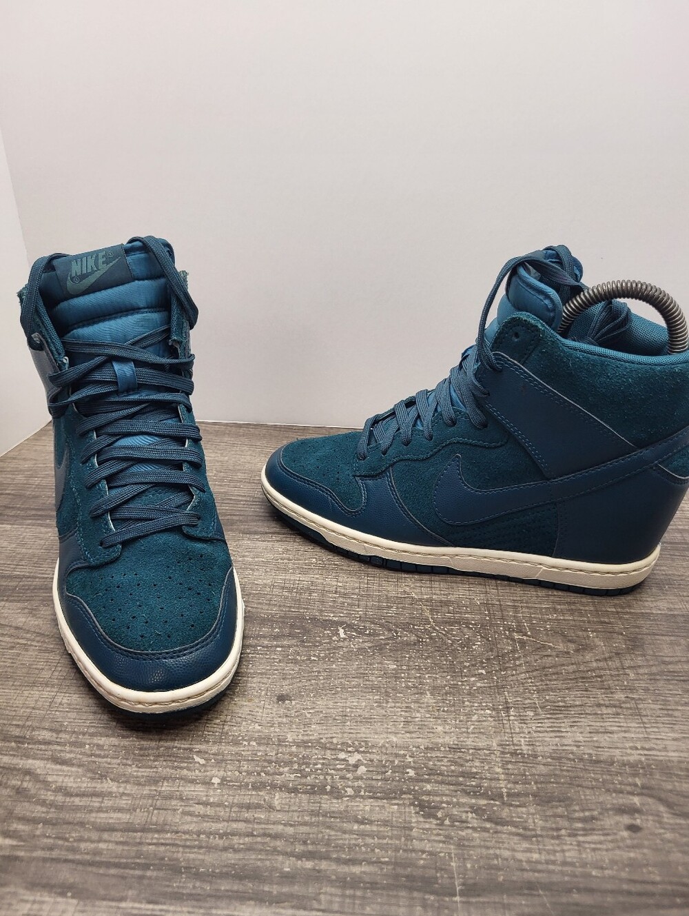 Nike Dunk Sky Hi Wedge Dark Sea Shoes Sneakers Women's Size 8